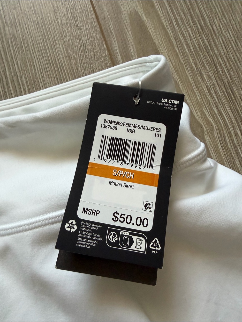Women’s Under Armour Motion Skort white/halo grey tennis sporty country club - Picture 5 of 7